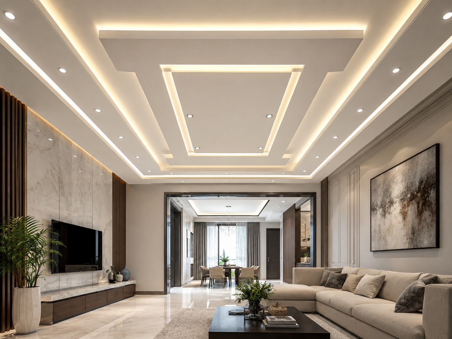Custom Gypsum Ceiling