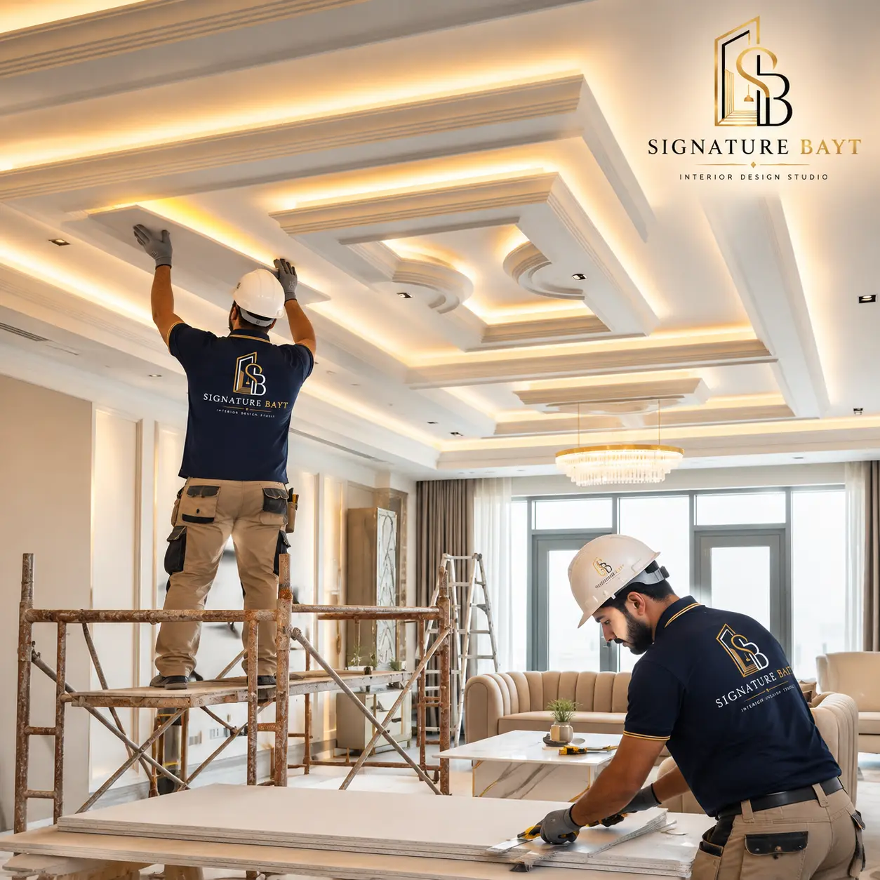 Custom Gypsum Ceiling Services in Doha Qatar